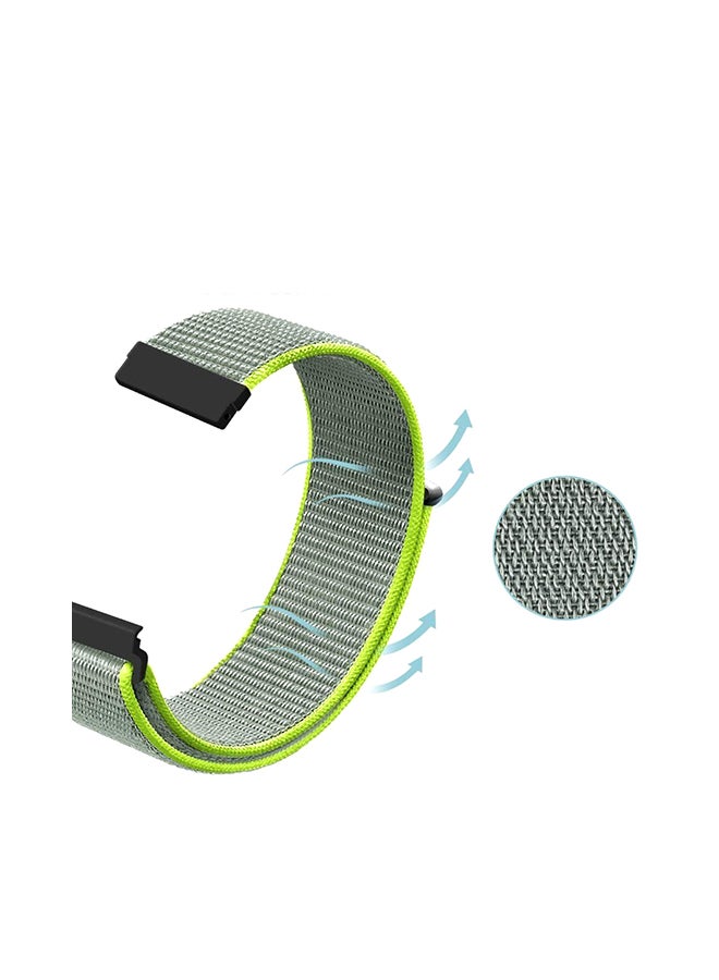 ميفان سوار بديل من الجلد لساعة جير S3 فرونتير/ كلاسيك مقاس 22 مم . أخضر - Image 3