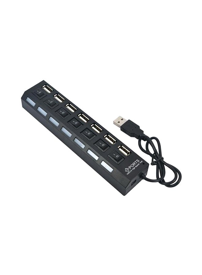وصلة USB متعددة للهواتف المحمولة أسود