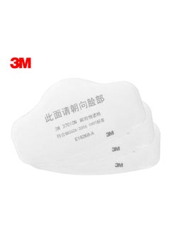 3M 10-Piece Anti-Dust Face Mask Filter White 11x3x5centigram  - Image 1