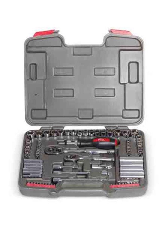 أبوللو طقم أدوات يدوية مُكون من 77 قِطعة أسود/ فضي