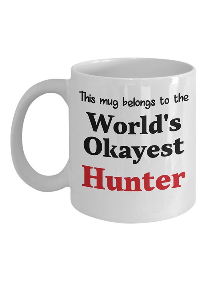 ITALCO World's Okayest Hunter Coffee Cup White 