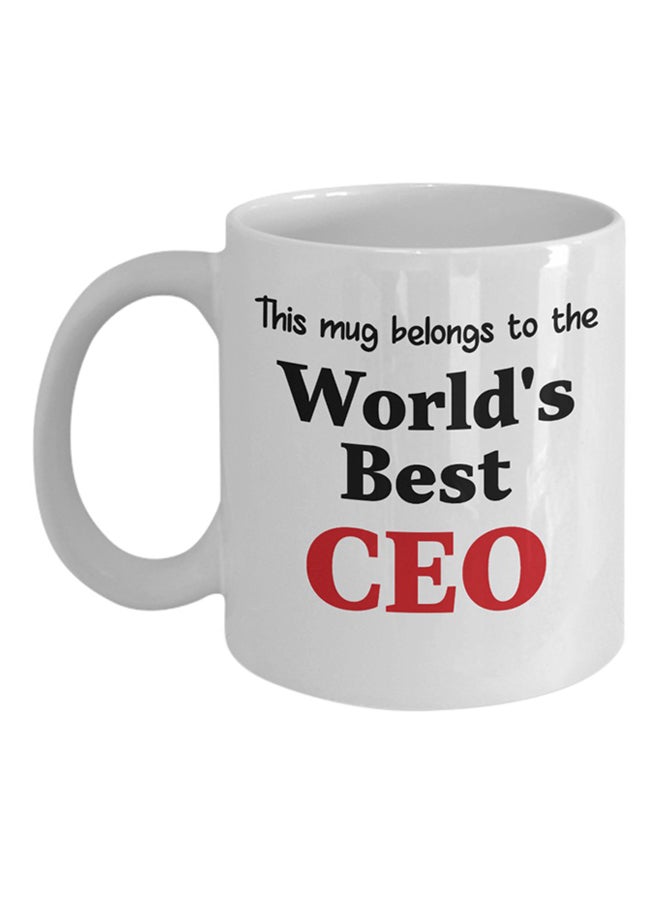 ITALCO World's Best Ceo Printed Coffee Mug White 