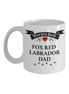 ITALCO World's Best Fox Red Labrador Dad Printed Coffee Mug White 