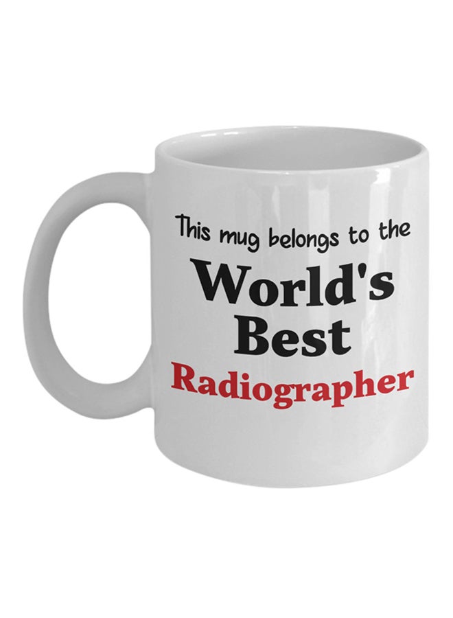 إيتالكو مج قهوة مزين بطبعة "World's Best Radiographer" أبيض