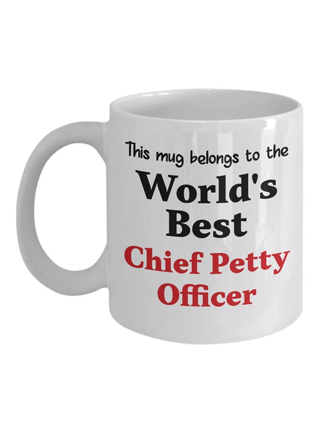 إيتالكو مج قهوة بطبعة لعبارة "World's Best Chief Petty Officer" أبيض