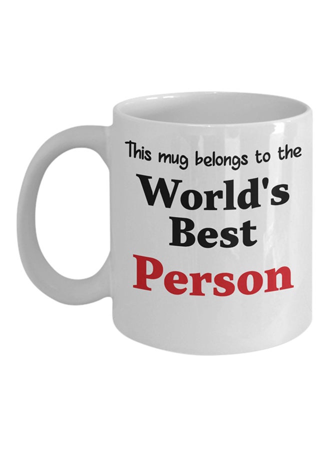 ITALCO World's Best Person Printed Coffee Mug White 