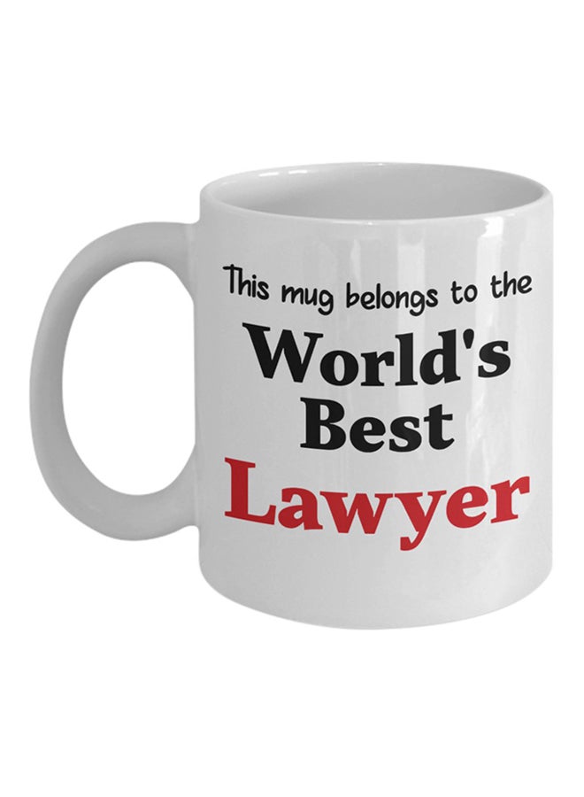 ITALCO - World's Best Lawyer Printed Coffee Mug White - Image 1