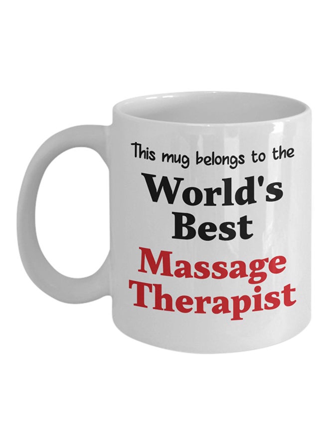 ITALCO World's Best Massage Therapist Printed Coffee Mug White