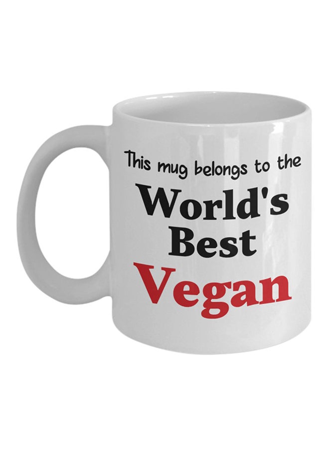 ITALCO World's Best Vegan Printed Coffee Mug White 