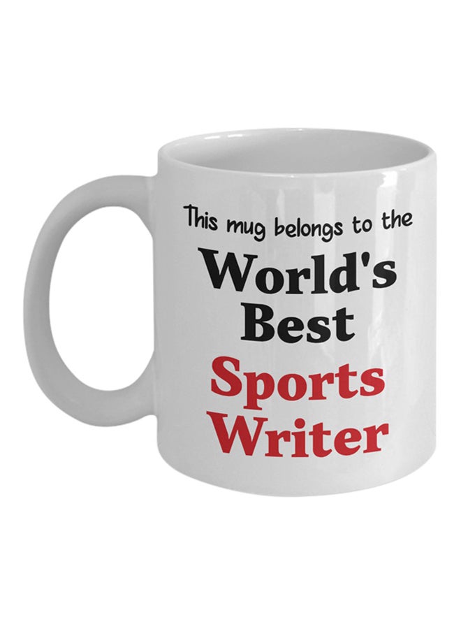 ITALCO World's Best Sports Writer Printed Coffee Mug White 