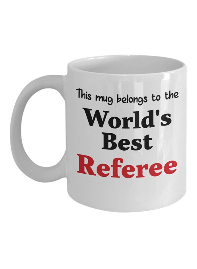 ITALCO World's Best Referee Printed Coffee Mug White
