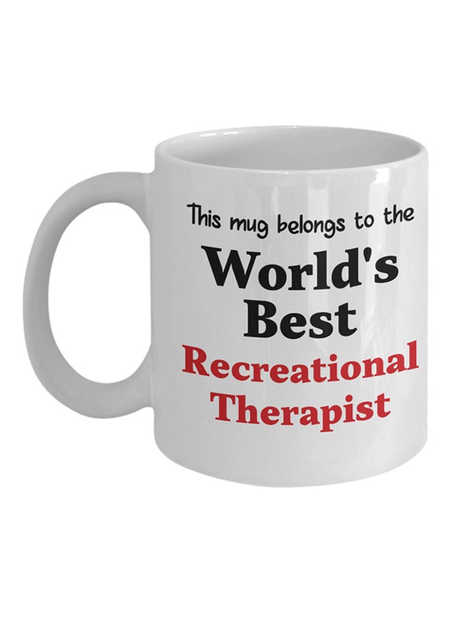 ITALCO World's Best Recreational Therapist Printed Coffee Mug White
