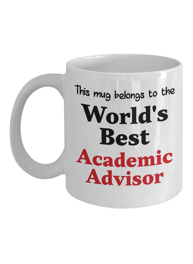 ITALCO World's Best Academic Advisor Printed Coffee Mug White