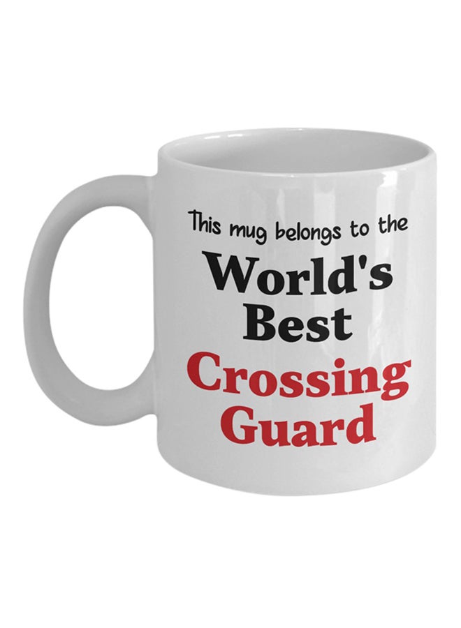 ITALCO World's Best Crossing Guard Printed Coffee Mug White 