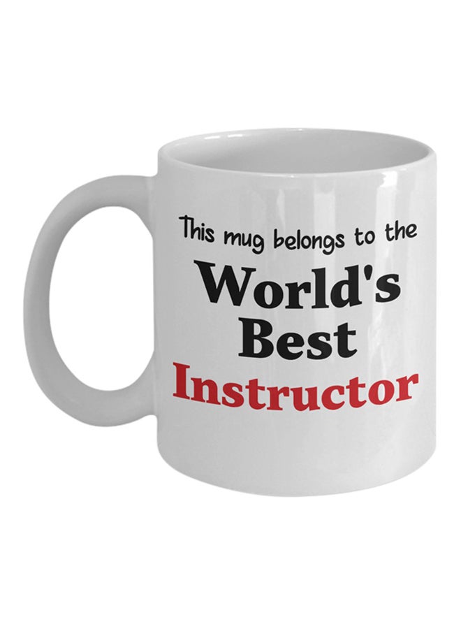 ITALCO World's Best Instructor Printed Coffee Cup White 