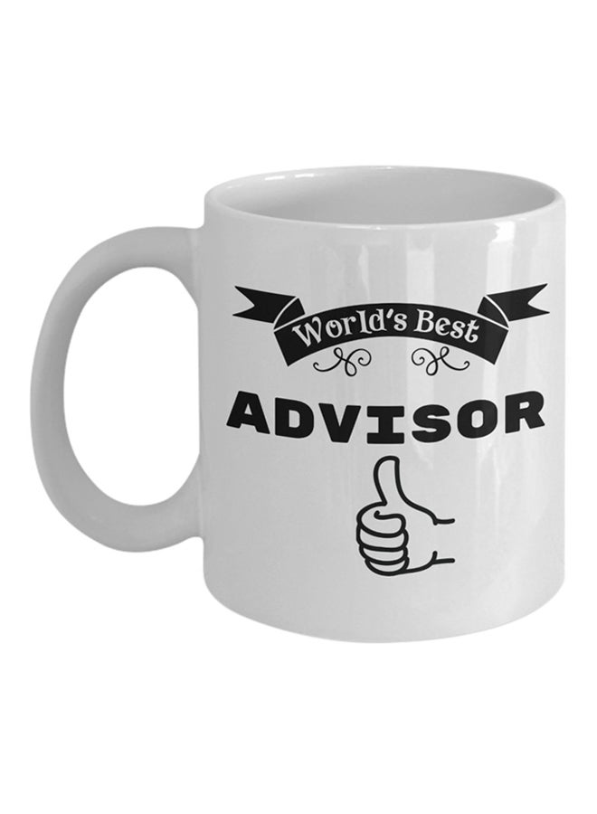 ITALCO World's Best Advisor Printed Coffee Mug White 