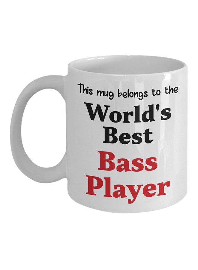 ITALCO World's Best Bass Player Printed Coffee Mug White