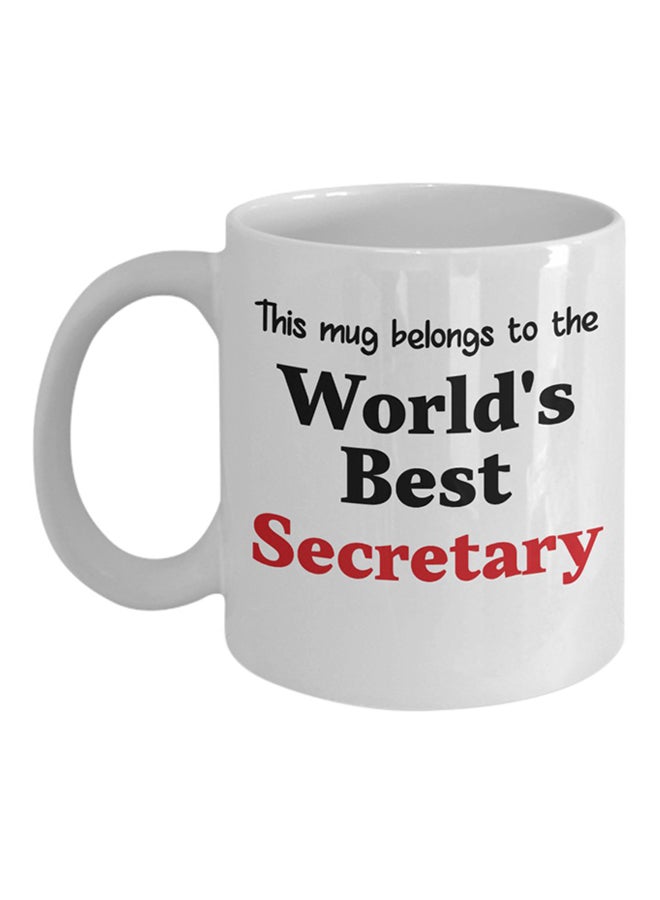 ITALCO World's Best Secretary Printed Coffee Mug White