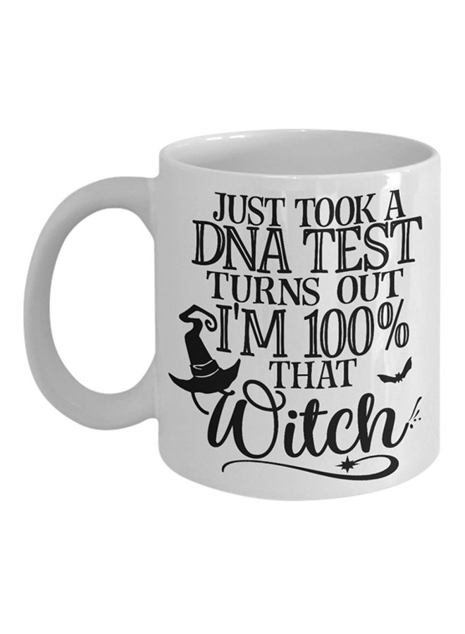 إيتالكو كوب قهوة بطبعة عبارة "Just Took A DNA Test" أبيض