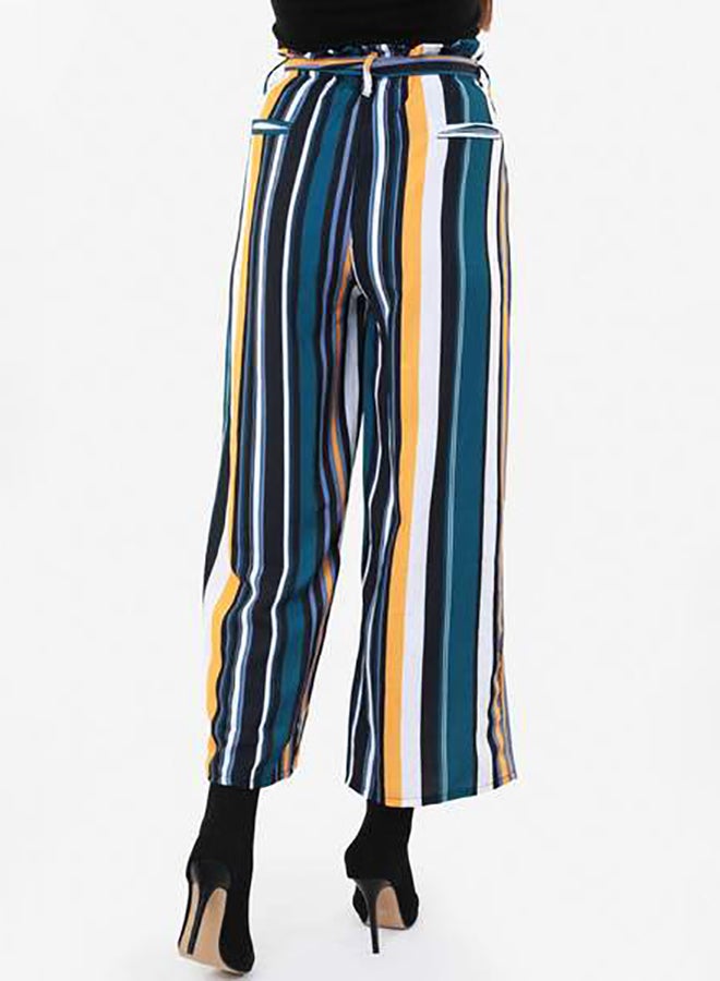 Raw Orange - Striped Culottes Multicolor - Image 1