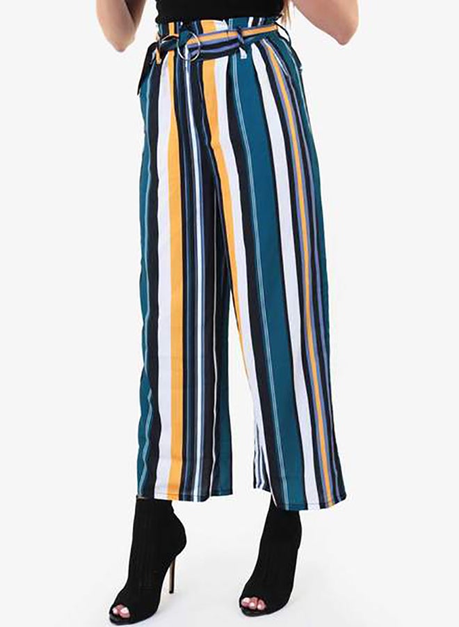 Raw Orange - Striped Culottes Multicolor - Image 1