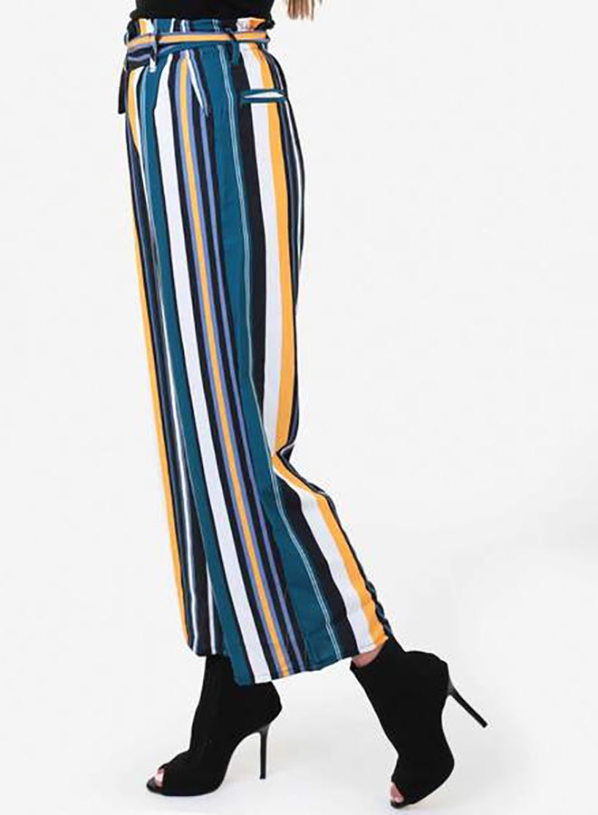 Raw Orange - Striped Culottes Multicolor - Image 1