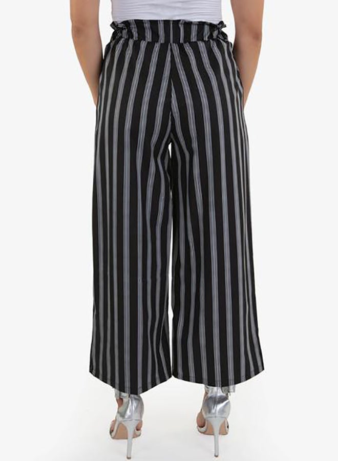 Raw Orange Striped Pants Black  - Image 2
