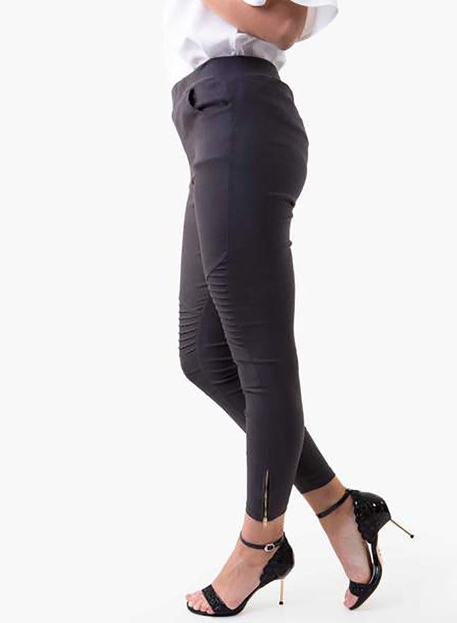 Raw Orange - Ribbed Jeggings Grey - Image 1