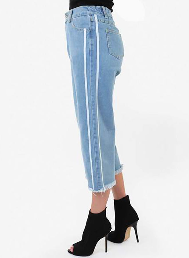 Raw Orange - Ankle Denim Jeans Blue - Image 1