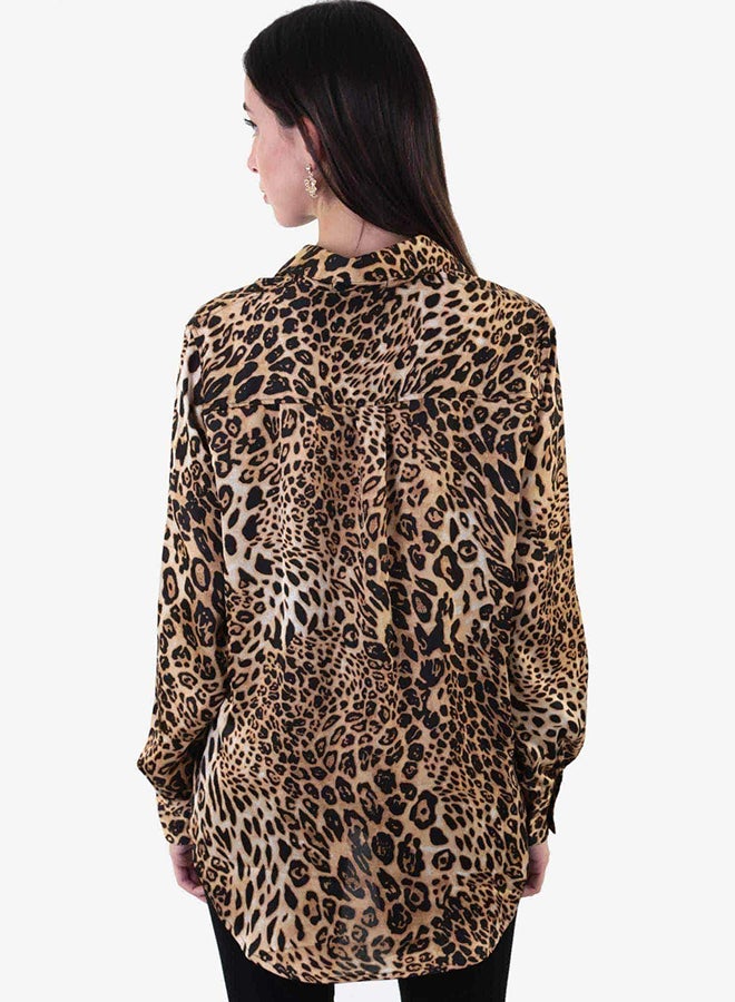 Oversize Blouse Leopard Top Brown - v1572418576/N31044098V_2