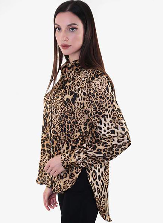 Oversize Blouse Leopard Top Brown - v1572418576/N31044098V_3