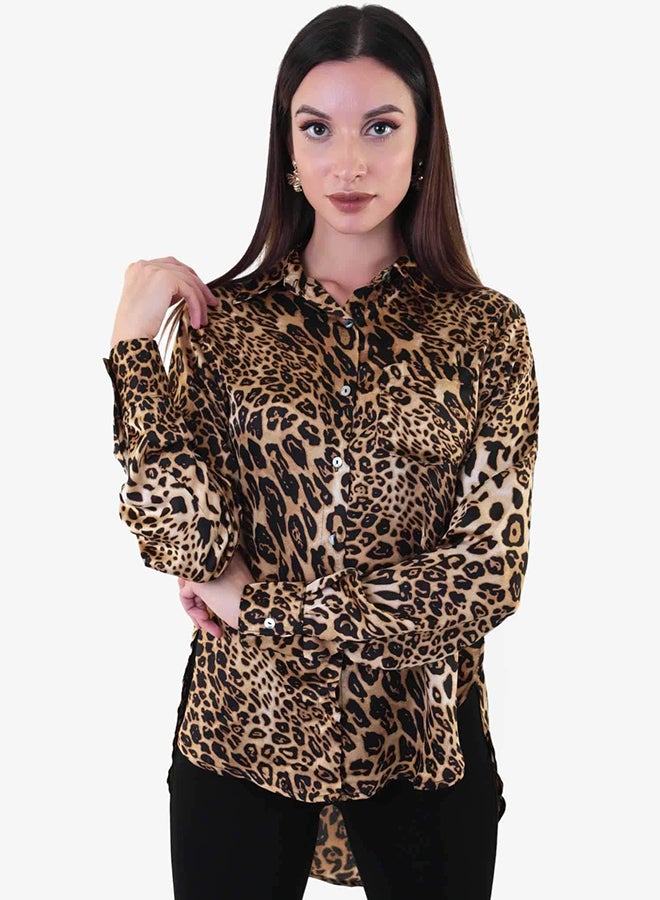 Oversize Blouse Leopard Top Brown - v1572418577/N31044098V_1