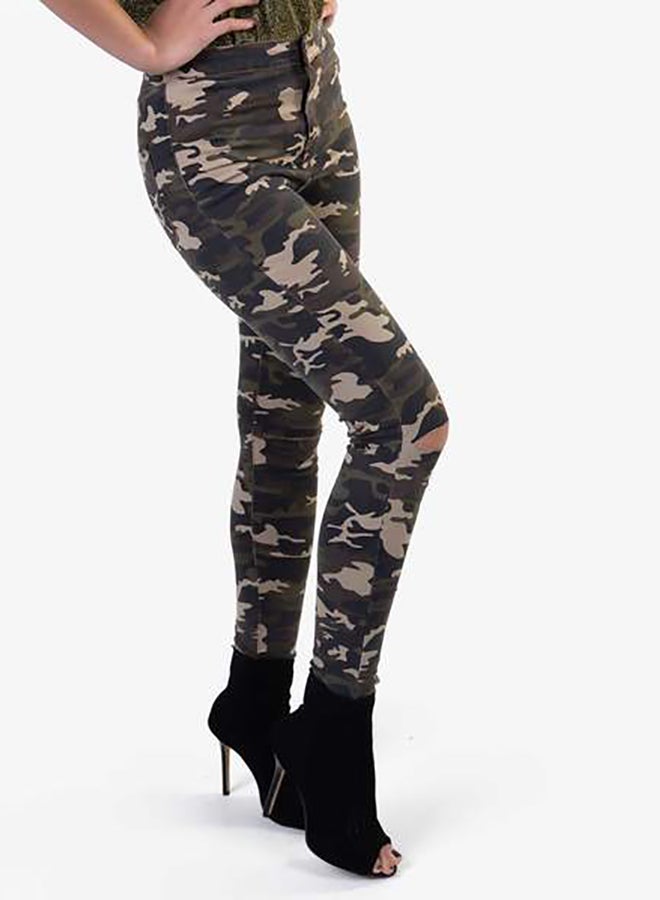 Raw Orange - Camo Ripped Pants Multicolour - Image 1