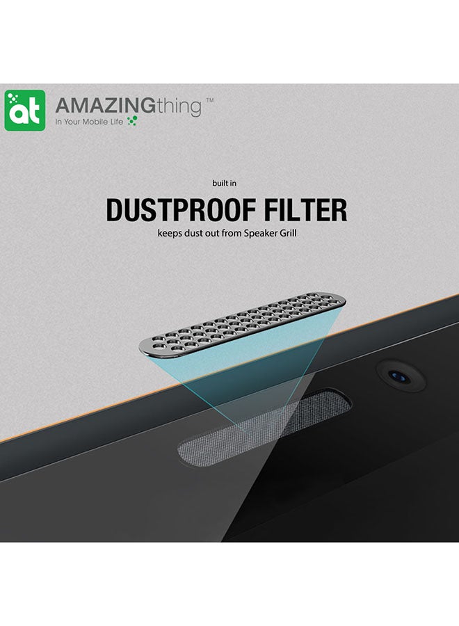 AMAZINGthing - iPhone 11 Pro MAX / iPhone XS Max Fully Covered 2.75D tempered Glass Screen Protector with built in Dust Filter and Anti Static Glue Clear/Black - Image 1