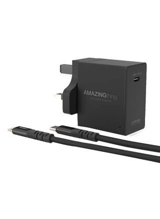 Supreme Charger 18W PD Adapter With Lightning To USB-C Cable Combo Black - v1572422497/N31746567A_1
