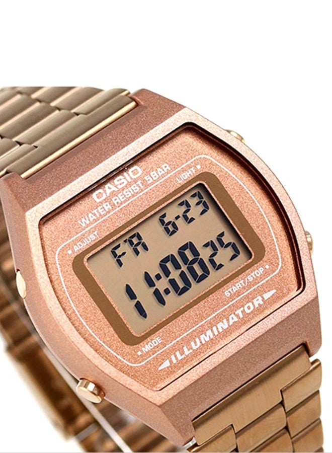 CASIO - Women's Water Resistant Stainless Steel Digital Watch B640WC-5A - 35 mm - Rose Gold - Image 1