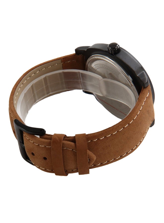 CURREN - Men's Leather Analog Quartz Watch 8139 - Image 1