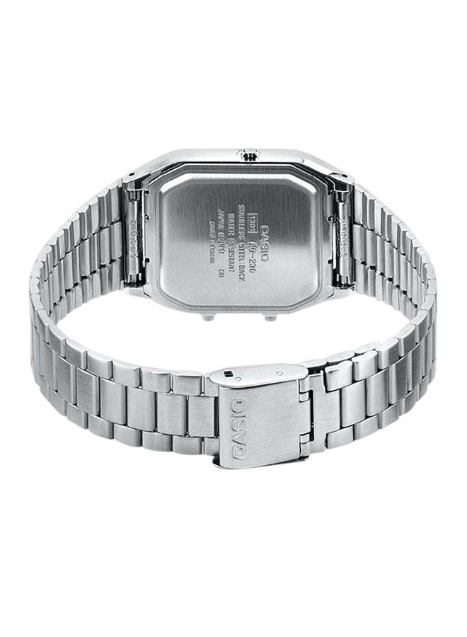 CASIO Men's Stainless Steel Analog & Digital Wrist Watch AQ-230A-1DMQY - 39 mm - Silver  - Image 2
