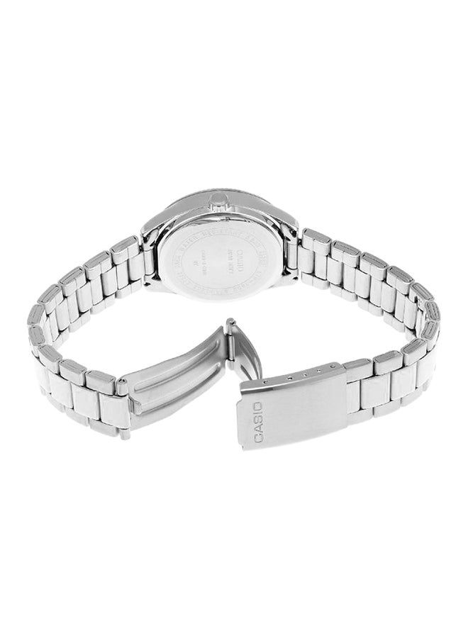 كاسيو ساعة يد رسمية بعقارب طراز LTP1302D-1A2 - قياس 31 مم - لون فضي للنساء - Image 2