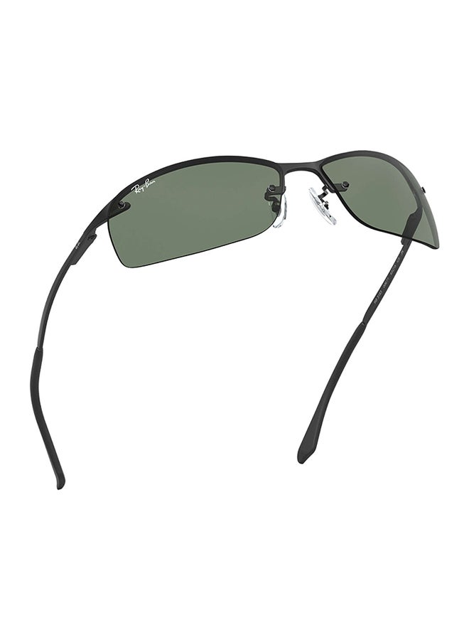 Ray-Ban Sidestreet Rectangular Sunglasses - RB3183 - Lens Size: 63 mm - Black - Image 4