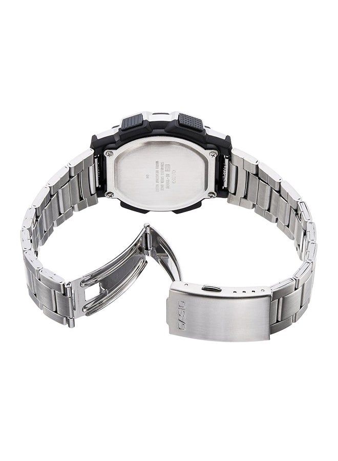 Boys' Classic Stainless Steel Digital Quartz Watch AE1000WD - 44 mm - Silver - v1572422591/N12184522A_2