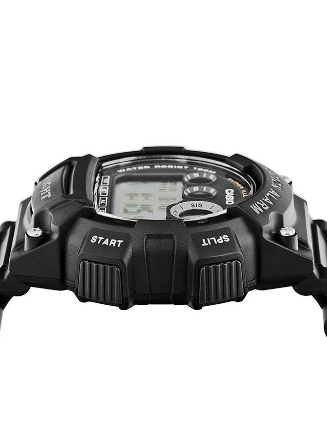 كاسيو ساعة يد كوارتز كلاسيكية بسوار من الراتينج طراز W735H - مقاس 51 مم - لون أسود للرجال - Image 3