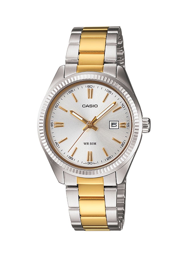 CASIO Women's Enticier Water Resistant Formal Analog Watch LTP-1302SG-7AVDF - 35 mm - Silver/Gold  - Image 1