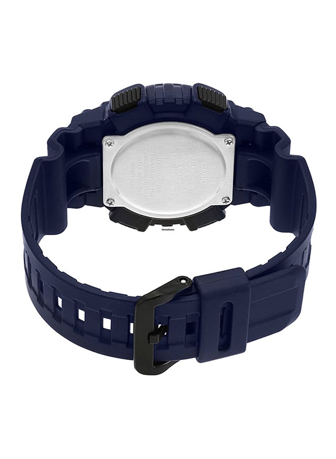 كاسيو ساعة يد رقمية وبعقارب مقاومة للماء طراز AEQ-110W-2A - 52 مم - أزرق للرجال - Image 2