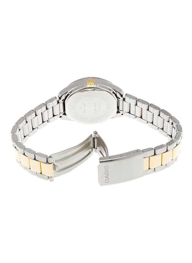 كاسيو ساعة يد بعقارب ومقاومة للماء طراز LTP-1302SG-7A - قياس 30 مم - فضي/ذهبي للنساء - Image 2