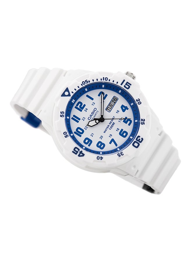 كاسيو ساعة يد بعقارب مقاومة للماء طراز MRW-200HC-7B2 - مقاس 44 مم - لون أبيض للرجال - Image 4