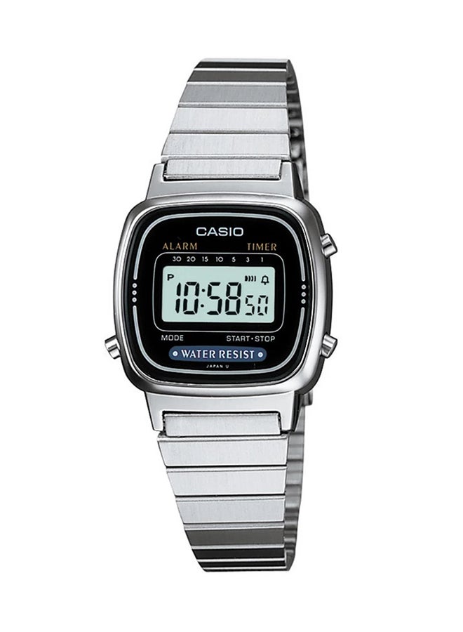 CASIO - Women's Formal Digital Watch LA670WA-1DF - 30 mm - Silver - Image 1
