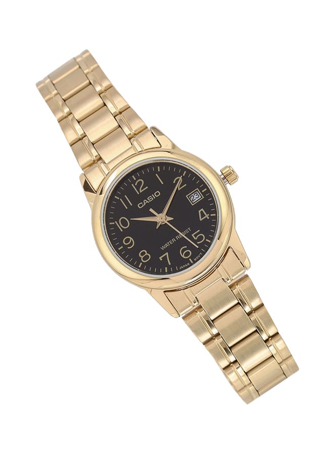 CASIO Women's Edifice Water Resistant Analog Watch LTP-V002G-1B - 31 mm - Gold - Image 5