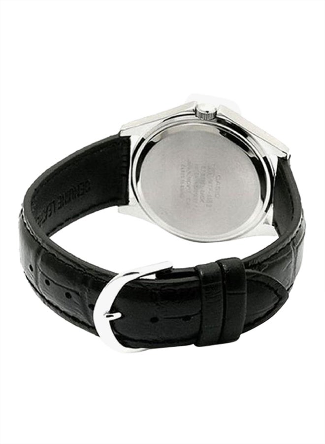 CASIO - Women's Water Resistant Leather Analog Watch MTP-1183E-7BDF - 38 mm - Black - Image 1