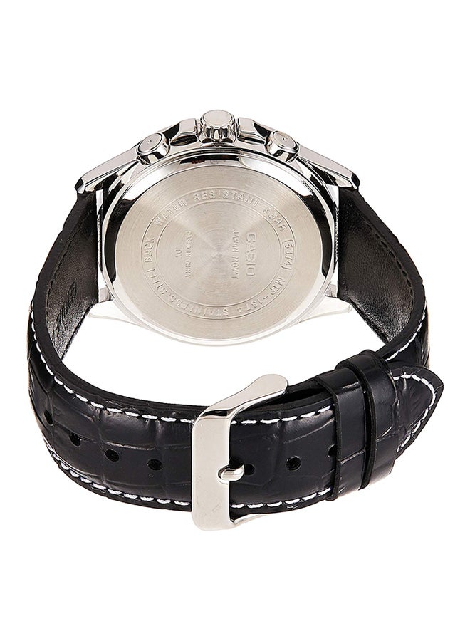Men's Water Resistant Leather Chronograph Watch MTP-1375L-1ADF - 42 mm - Black - v1572422790/N14366407A_2